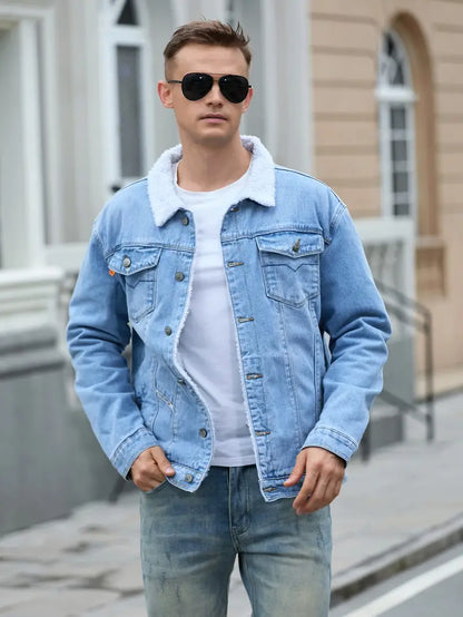 Veste En Jean À Coupe Classique Pour Hommes | Idéale Pour Usage Quotidien