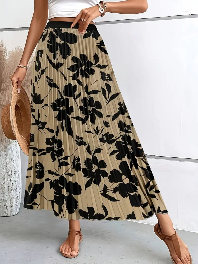 Jupe Plissée à Imprimé Floral pour Femme | Idéale pour le Printemps