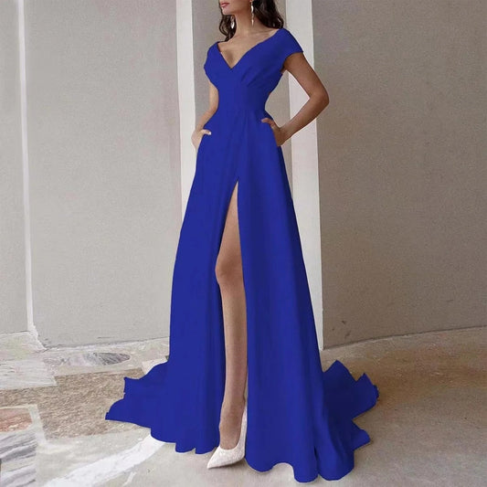Robe Longue Unicolore pour Femme | Idéale pour les Soirées et Occasions Spéciales