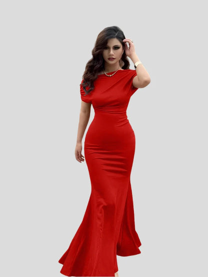 Robe Longue Épaules Dénudées avec Volants pour Femme | Idéale pour Mariages ou Événements d’Été