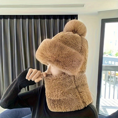 Ensemble Bonnet avec Pompon Et Écharpe Assortie pour Adultes | Idéal pour L’Hiver