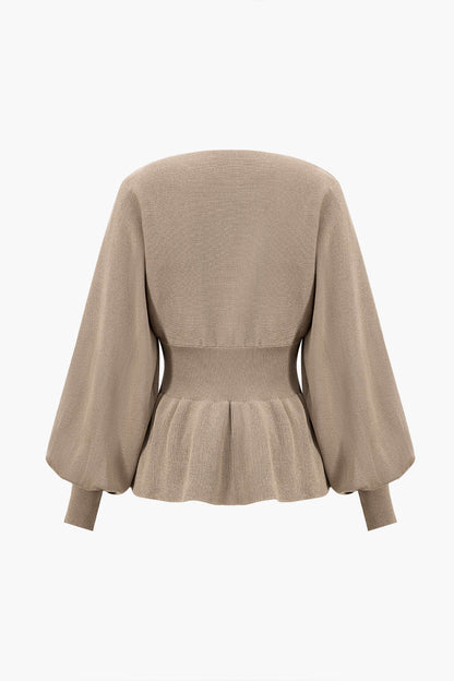 Ensemble Deux Pièces avec Haut Peplum et Jupe Crayon pour Femme | Idéal pour le Quotidien et le Travail