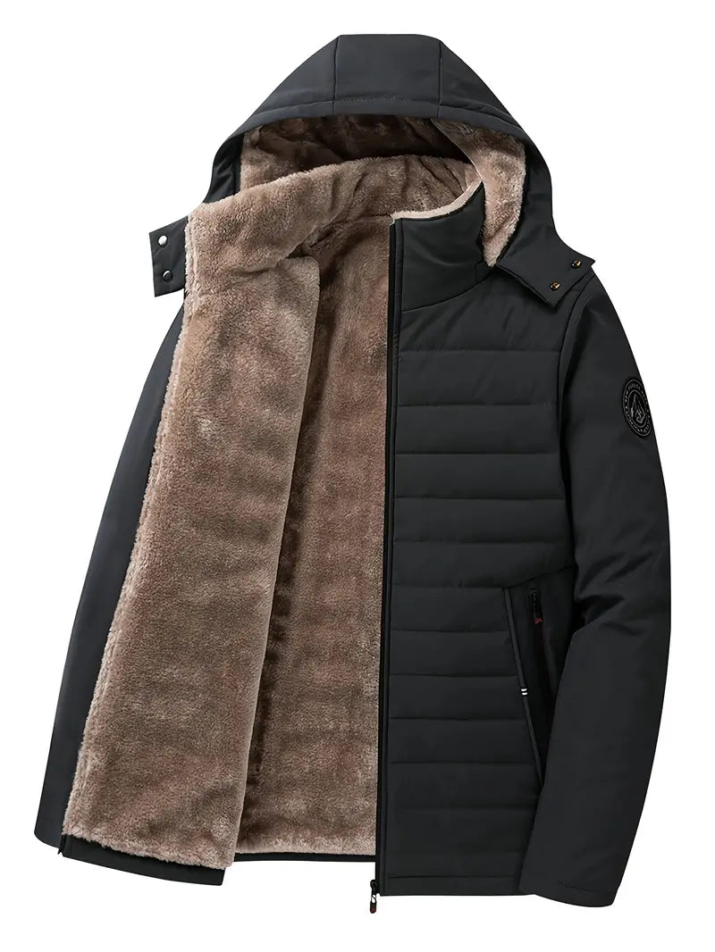 Veste d’Hiver Matelassée avec Capuche Ajustable pour Hommes | Idéale pour la Saison Froide