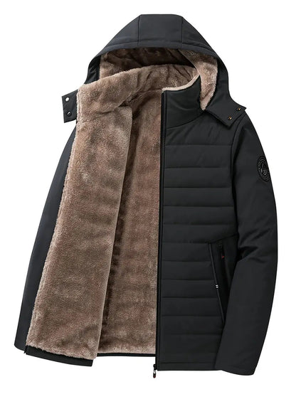 Veste d’Hiver Matelassée avec Capuche Ajustable pour Hommes | Idéale pour la Saison Froide