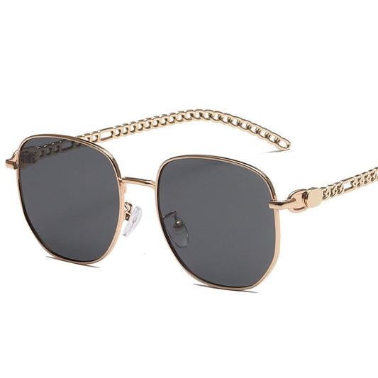 Lunettes de Soleil Avec Détail Chaîne Dorée Pour Femme | Idéales Pour Un Usage Quotidien