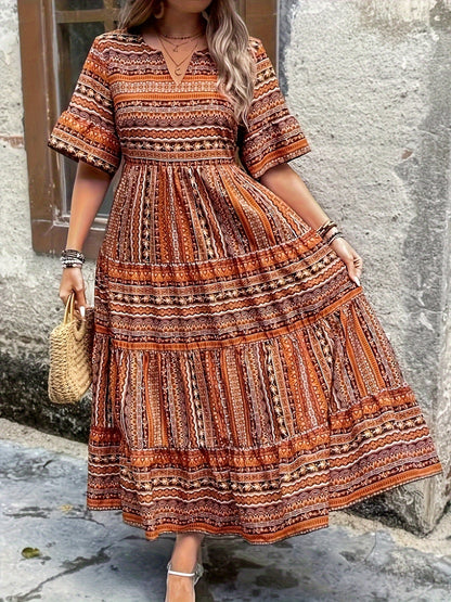 Robe À Motif Bohème Pour Femme | Idéale Pour Le Quotidien Et Les Sorties Décontractées