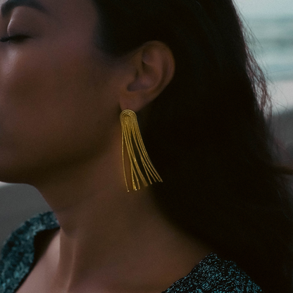 Boucles D’Oreilles Pendantes À Franges Avec Mouvement Fluide Pour Femmes | Idéal Pour Tenues Quotidiennes Et Occasions Formelles