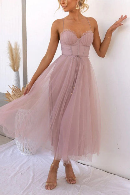 Robe Longue de Soirée à Bretelles en tissu Fluide pour Femme | Idéale pour les Cérémonies Estivales