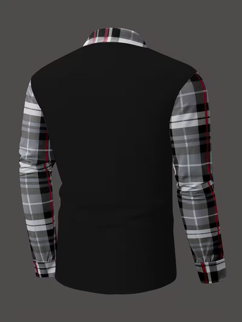 Chemise À Manches Longues Avec Détail Poche Poitrine Et Coupe Ajustée Pour Homme | Idéale Pour Le Bureau Et Les Occasions Quotidiennes