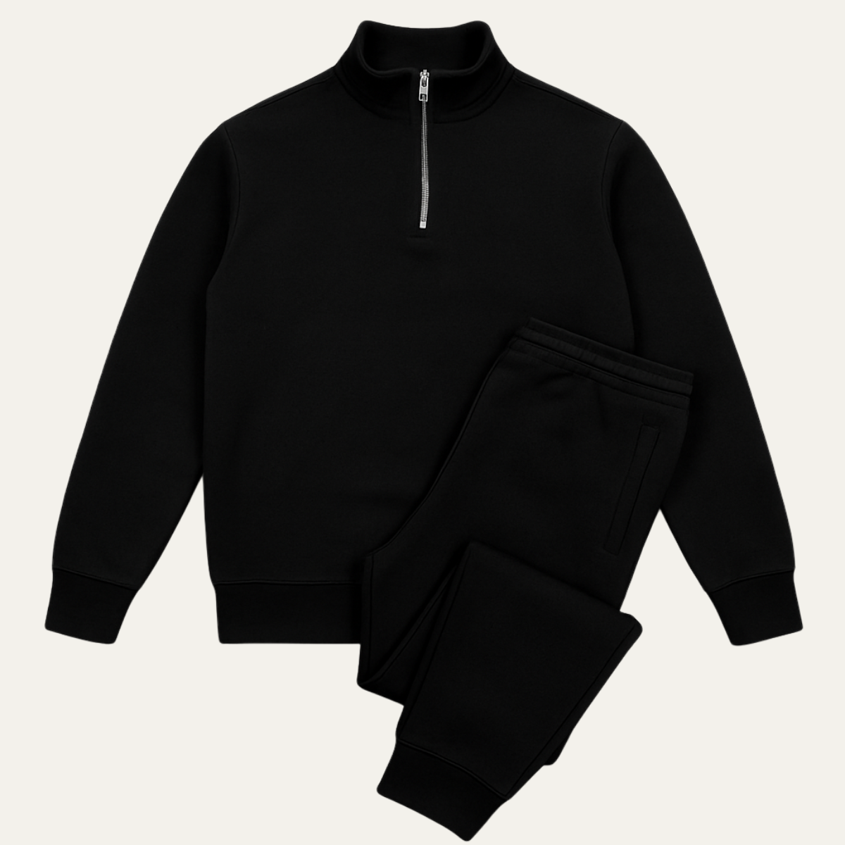 Ensemble Loungewear avec Hoodie Demi‑Zip pour Homme | Idéal pour les Moments de Détente au Quotidien
