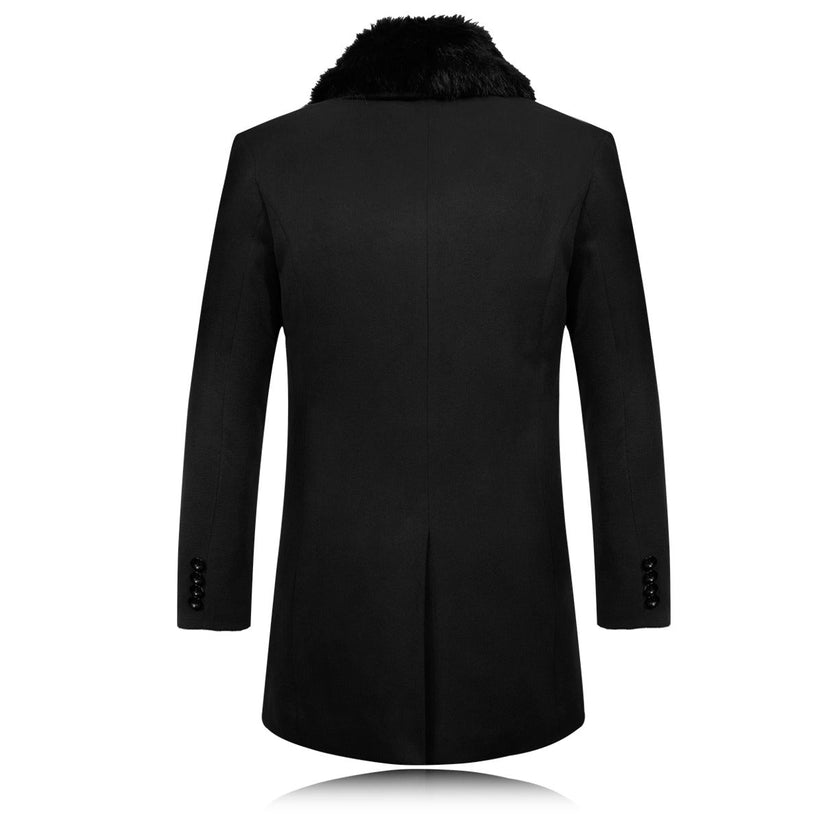 Manteau Long Uni avec Coupe Droite pour Homme | Idéal pour l’Hiver