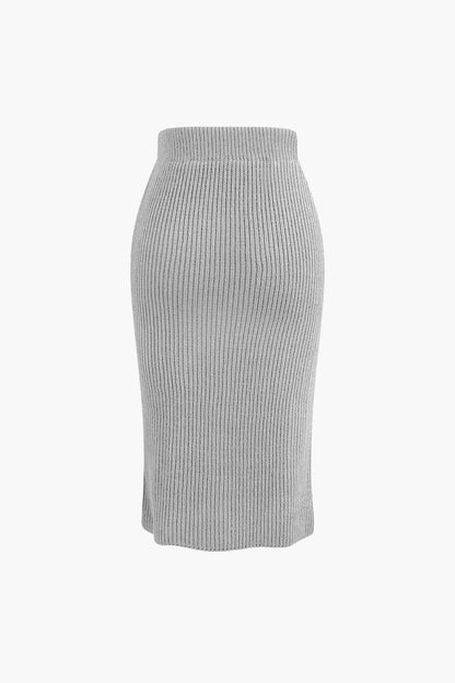 Ensemble Deux Pièces avec Haut Cache-Cœur et Jupe Crayon pour Femme | Idéal pour le Quotidien et les Sorties