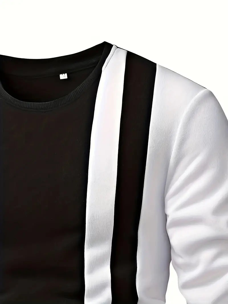Pull Colorblock avec Encolure Ronde pour Hommes | Idéal pour un Usage Quotidien