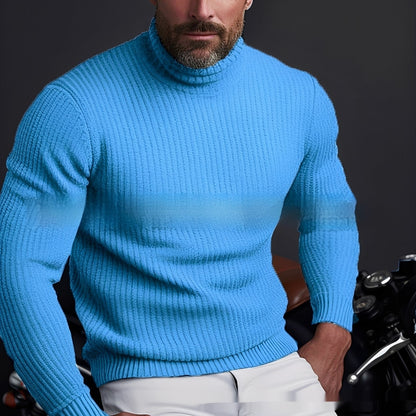 Pull à Col Roulé Uni pour Hommes avec Coupe Confortable | Idéal pour l’Automne et l’Hiver