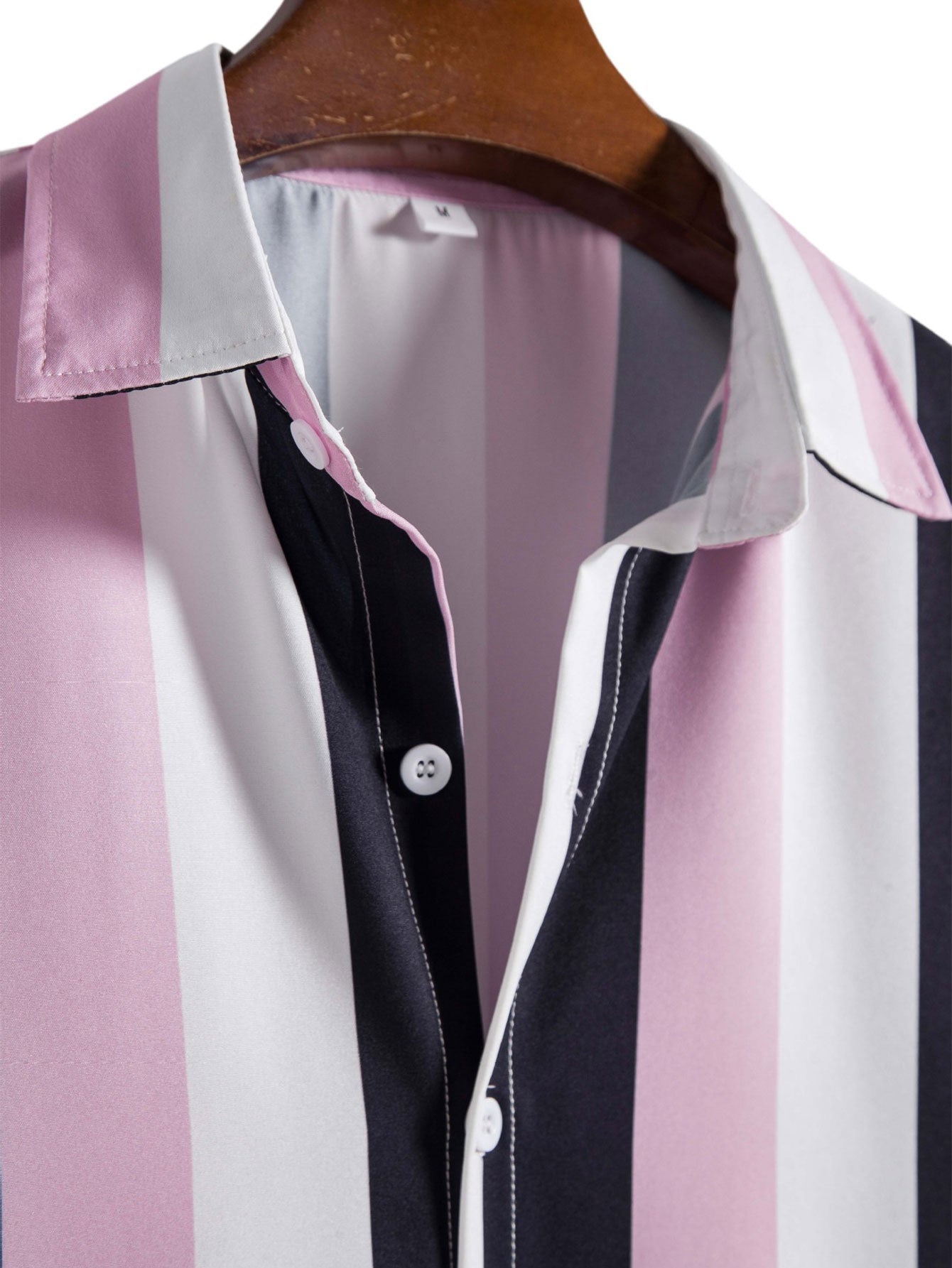 Chemise à Rayures Larges avec Boutons pour Homme | Idéale pour un Usage Quotidien ou Habillé Décontracté