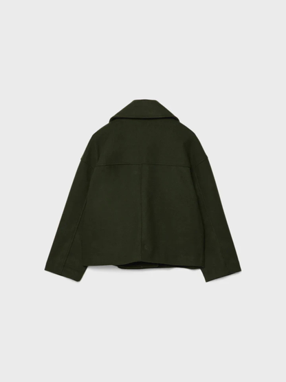 Veste courte croisée à col cranté pour femme | Idéal pour l’automne et le quotidien