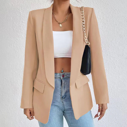 Veste Structurée à Manches Longues avec Ouverture Frontale pour Femme | Idéale pour le Travail et le Quotidien