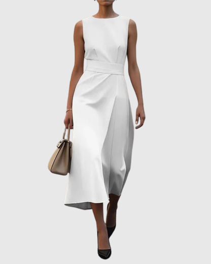 Robe midi sans manches pour femmes