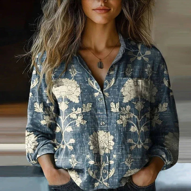 Blouse Imprimée avec Coupe Décontractée pour Femmes | Idéale pour le Travail ou les Sorties