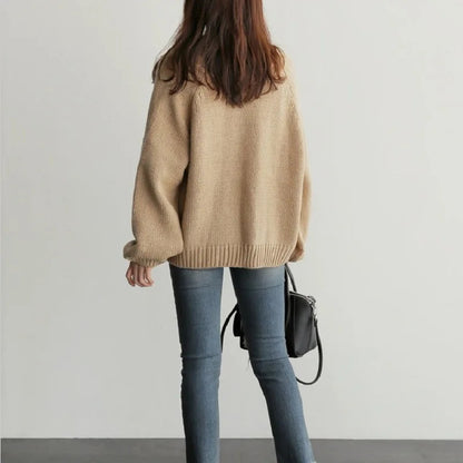 Cardigan à col ouvert et manches amples pour femme | Idéal pour l’automne