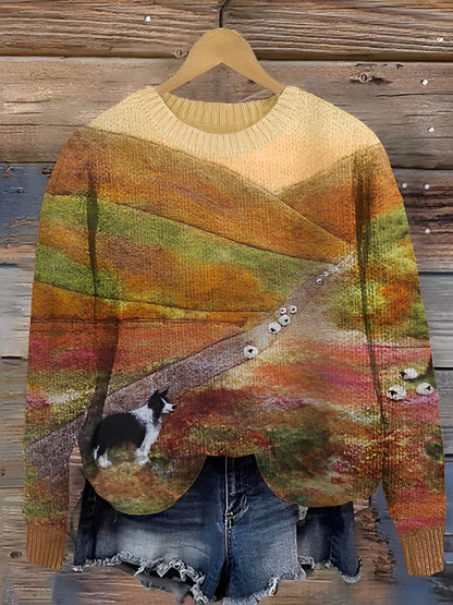 Pull Avec Motif Animal Et Coupe Décontractée Pour Femme | Idéal Pour La Saison Froide