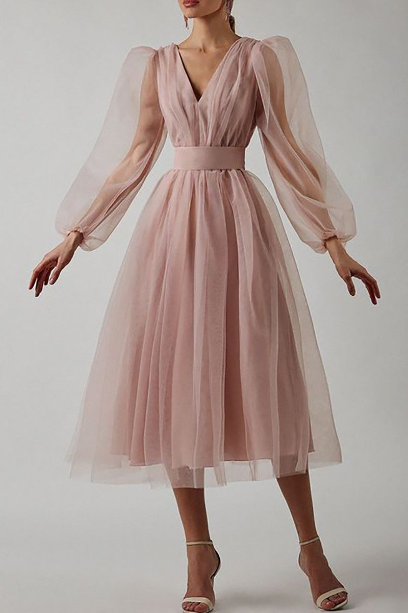 Robe Ajustée En Dentelle Avec Décolleté En V Et Manches Longues Pour Femme | Idéale Pour Des Occasions Spéciales