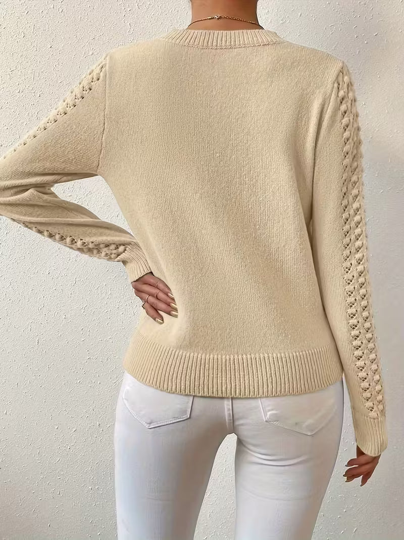 Pull à Manches Longues avec Détails en Dentelle pour Femme | Idéal pour un Usage Quotidien