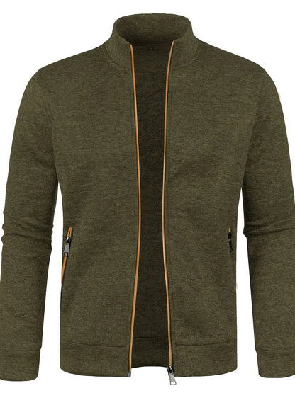 Veste Zippée Avec Col Montant Et Poches Latérales Pour Homme | Idéal Pour Sport Et Usage Quotidien