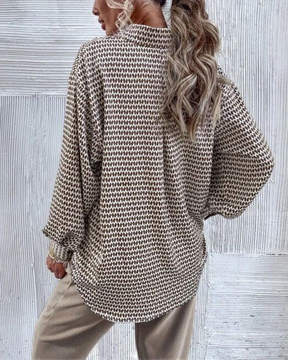 Blouse avec Imprimé et Fermeture Boutonnée pour Femme | Idéale pour le Printemps