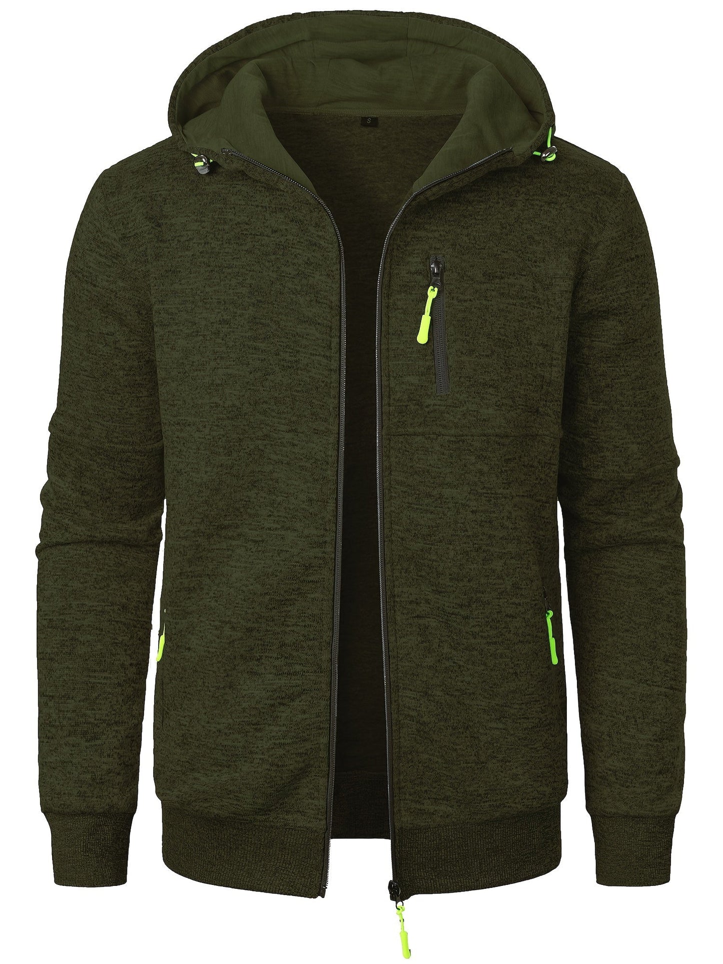 Veste Zippée À Capuche Avec Poches Multiples Pour Homme | Idéal Pour Usage Quotidien Et Activités Extérieures