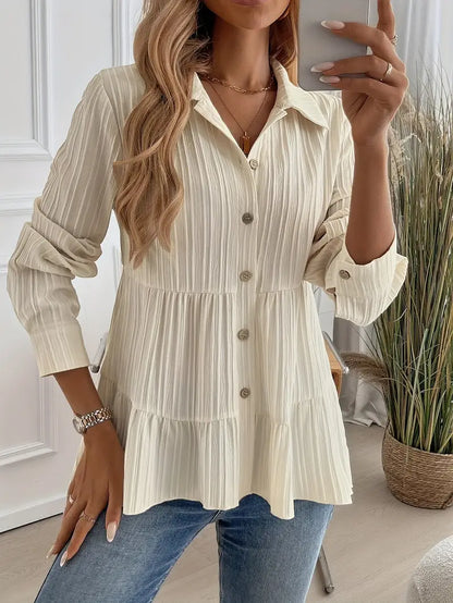 Chemise À Manches Longues Avec Fermeture Boutonnée Pour Femmes | Idéal Pour Travail Et Usage Quotidien