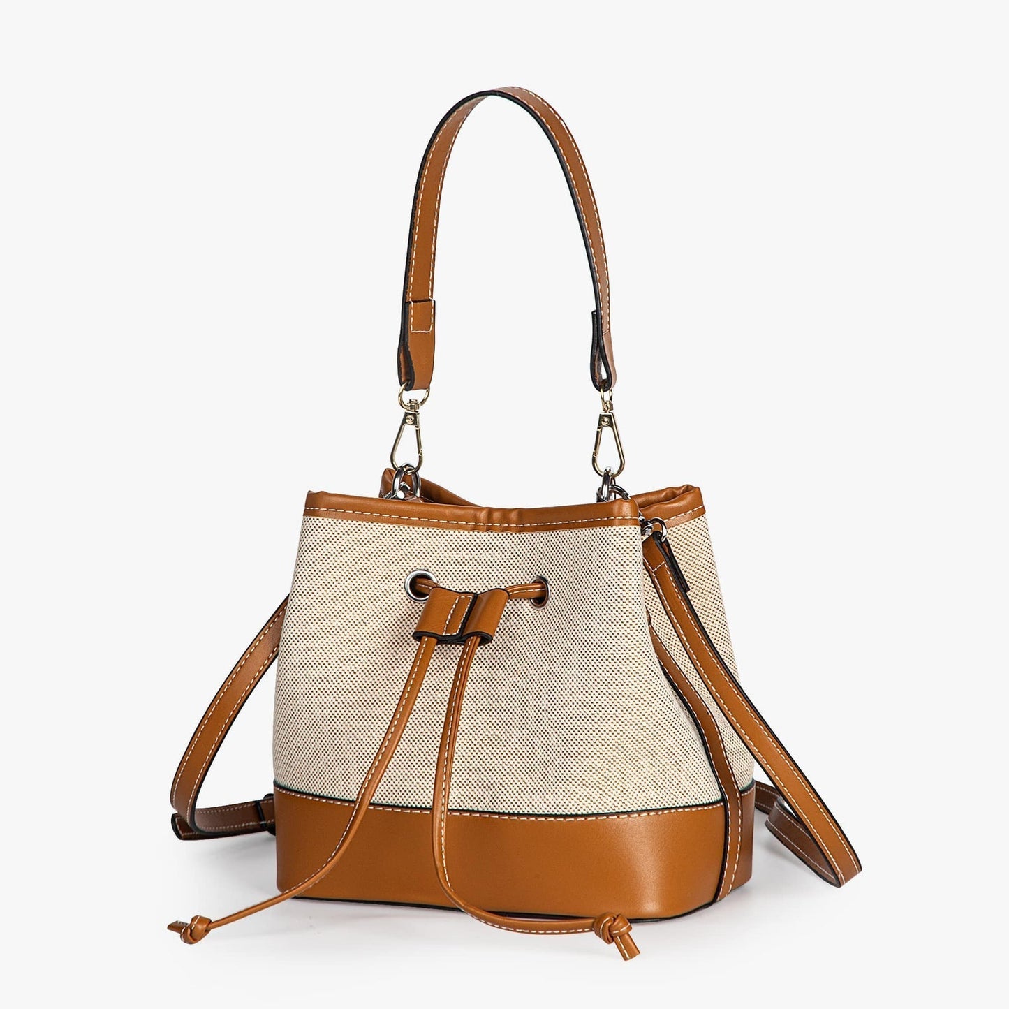 Sac Seau Bicolore Avec Cordon De Serrage Et Bandoulière Ajustable Pour Femme | Idéal Pour Usage Quotidien