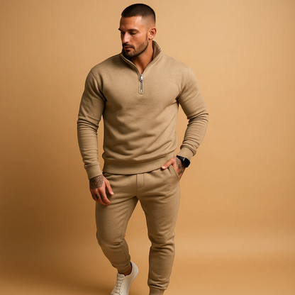Ensemble Loungewear avec Hoodie Demi‑Zip pour Homme | Idéal pour les Moments de Détente au Quotidien