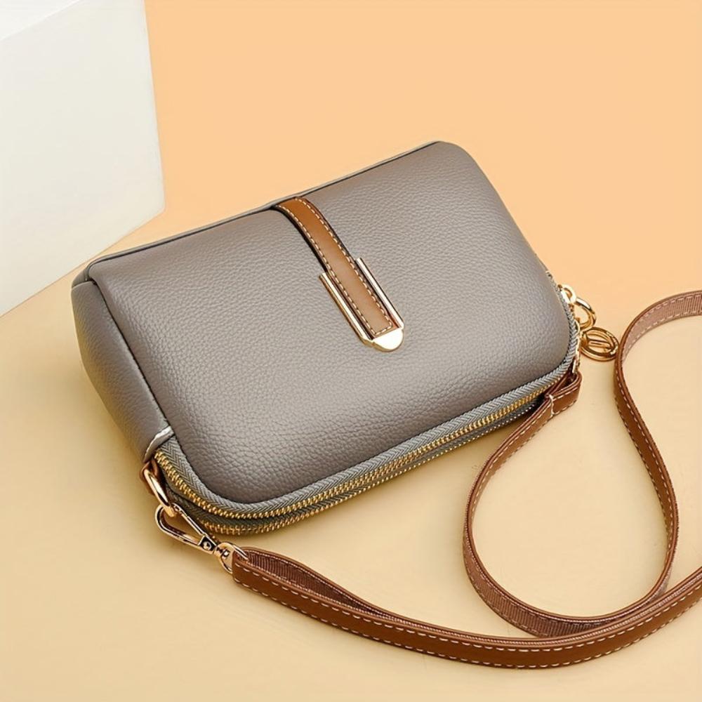 Sac Bandoulière Compact Avec Détails Contrastés Pour Femme | Idéal Pour Usage Quotidien