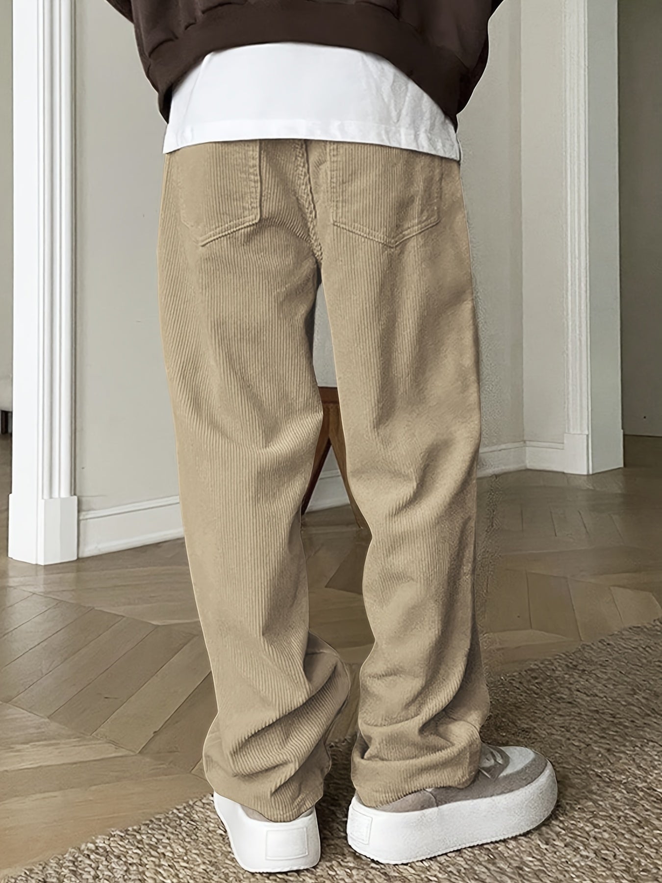 Pantalon À Jambe Droite Avec Taille À Cordon Pour Homme | Idéal Pour Le Quotidien