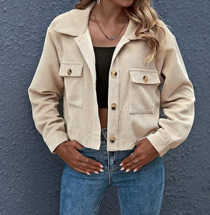 Veste Mi-Saison Avec Col Revers Et Fermeture À Boutons Pour Femme | Idéale Pour Usage Quotidien