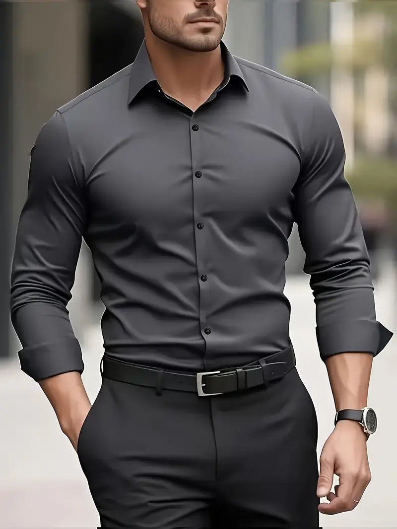Chemise À Manches Longues Pour Homme | Idéale Pour Usage Quotidien