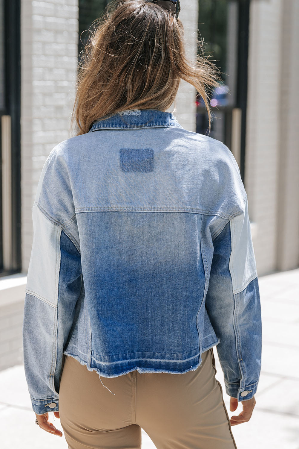 Veste avec panneaux patchwork pour femmes