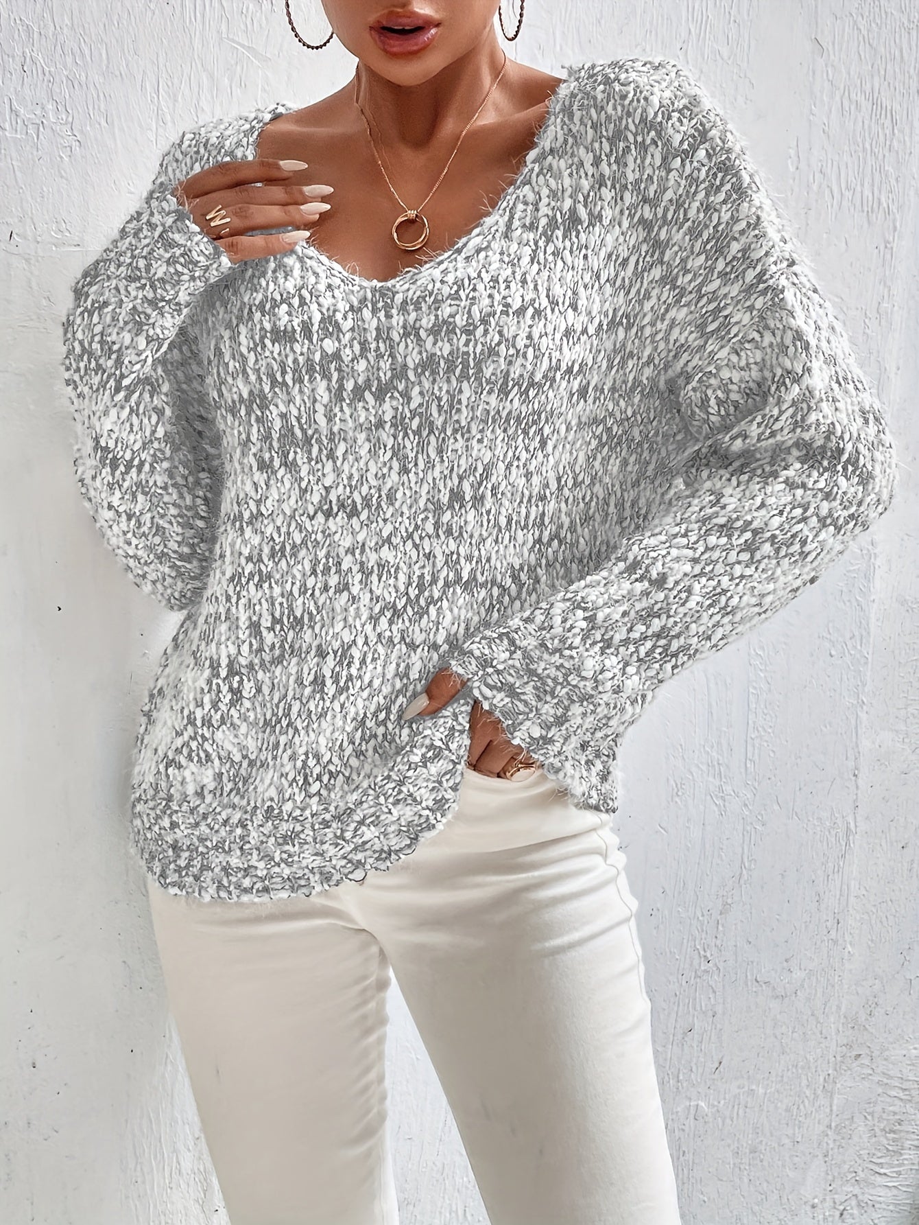 Pull À Coupe Ample Avec Manches Longues Pour Femme | Idéal Pour Usage Quotidien