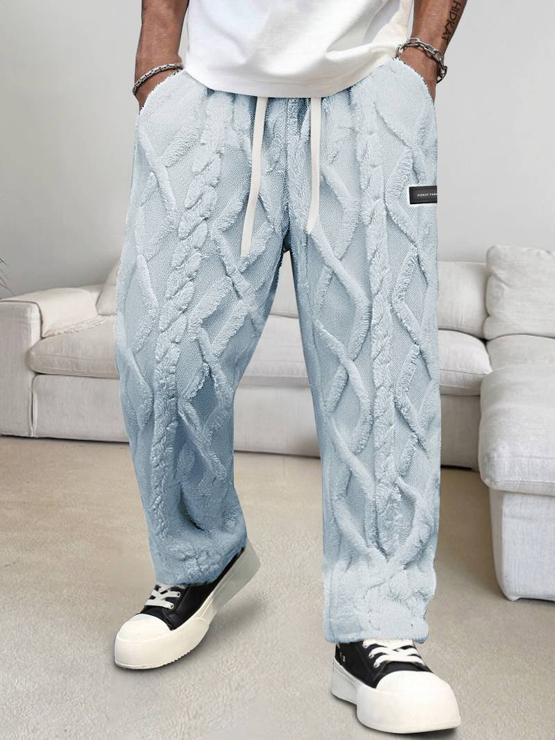 Pantalon à Motif Géométrique avec Taille Élastiquée pour Homme | Idéal pour les Loisirs