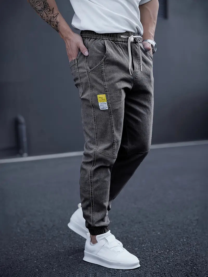 Pantalon À La Cheville Avec Taille Élastique Et Poches Multiples Pour Hommes | Idéal Pour Les Tenues Quotidiennes