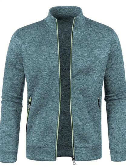 Veste Zippée Avec Col Montant Et Poches Latérales Pour Homme | Idéal Pour Sport Et Usage Quotidien