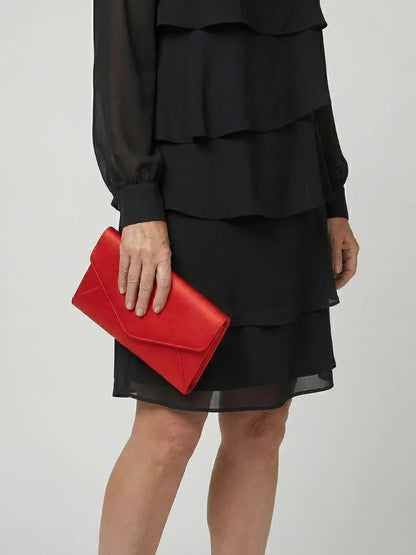 Robe midi à volants superposés pour femmes