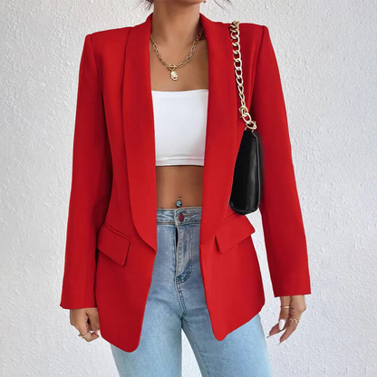 Veste Structurée à Manches Longues avec Ouverture Frontale pour Femme | Idéale pour le Travail et le Quotidien