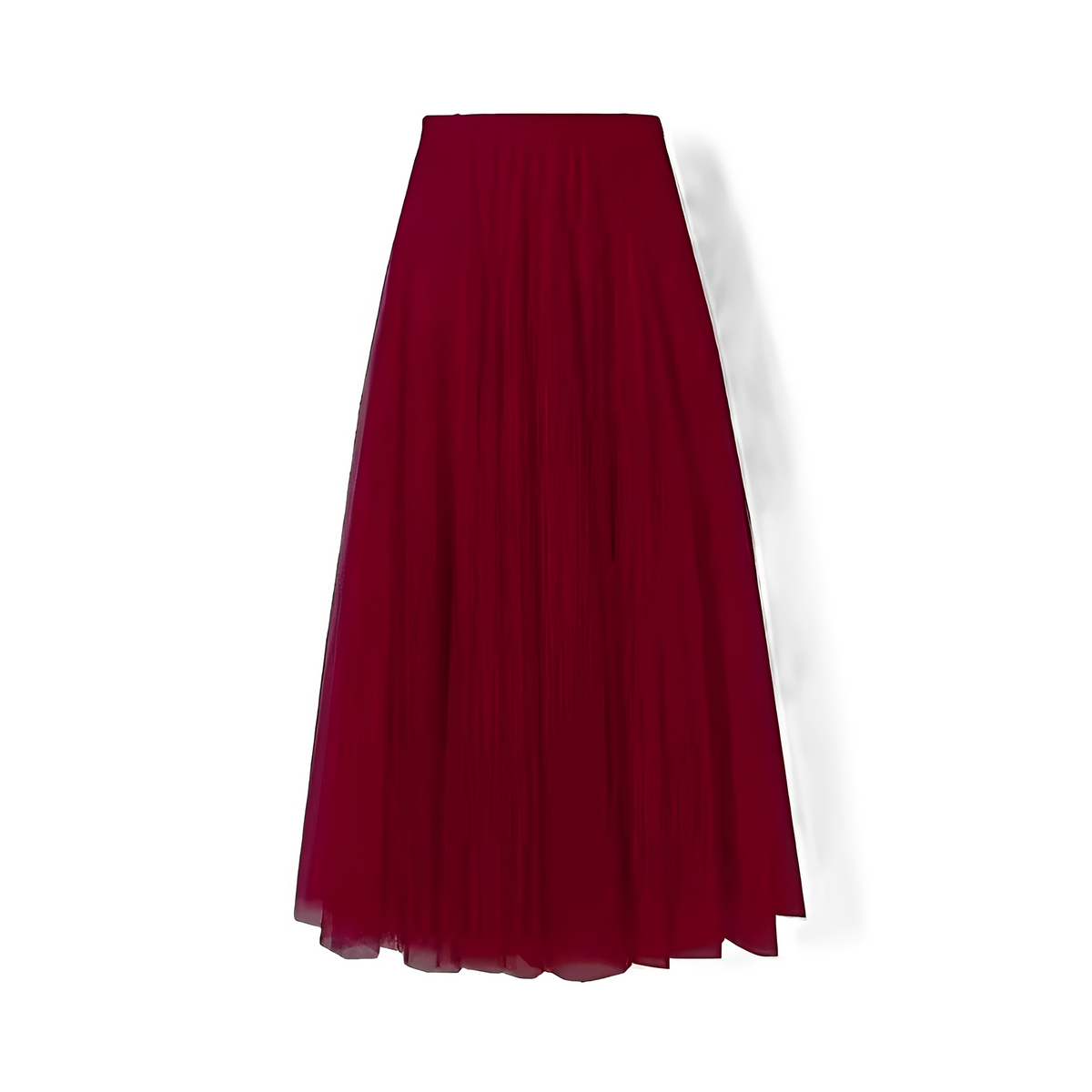 Jupe longue plissée à taille élastiquée pour femmes