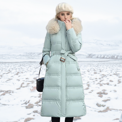 Manteau d’Hiver Long pour Femme avec Coupe Cintrée et Manches Longues | Idéal pour la Saison Froide
