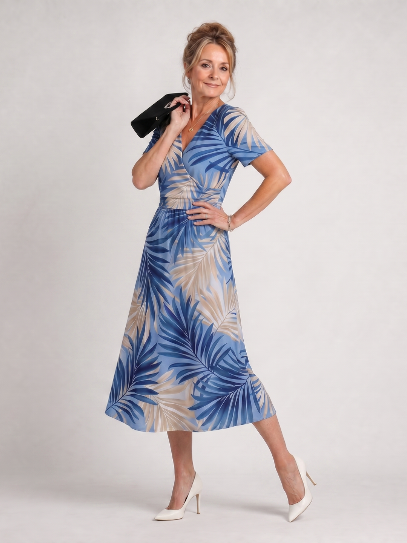 : Robe midi imprimée florale pour femmes