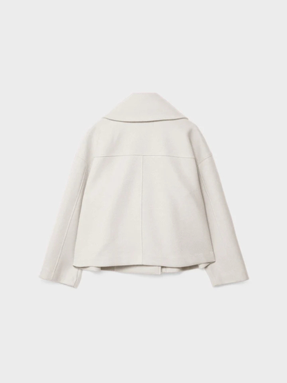 Veste courte croisée à col cranté pour femme | Idéal pour l’automne et le quotidien
