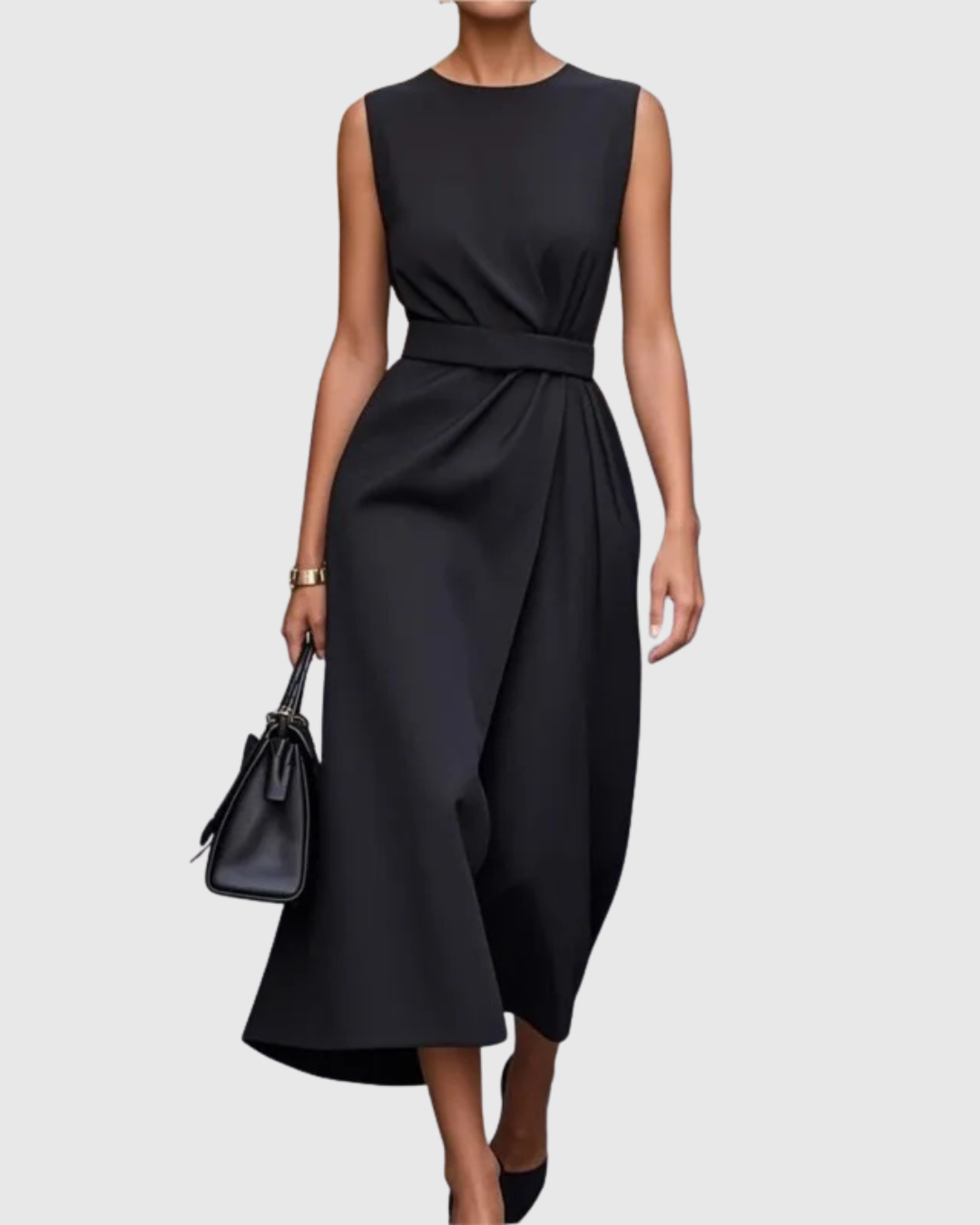 Robe midi sans manches pour femmes