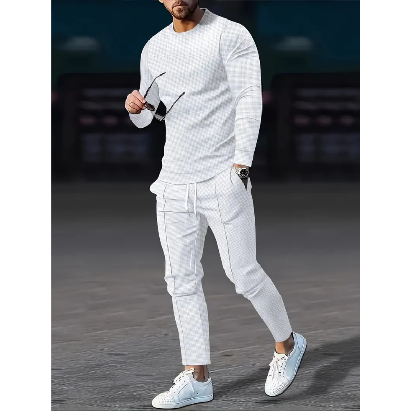 Ensemble Deux-Pièces pour Homme avec Haut à Manches Longues et Pantalon | Idéal pour le Printemps et l’Automne